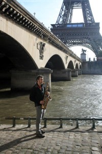 Playing Sax by the Seine