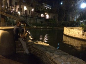 Playing by the Riverwalk