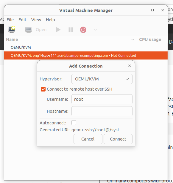 virt-manager add connection dialog