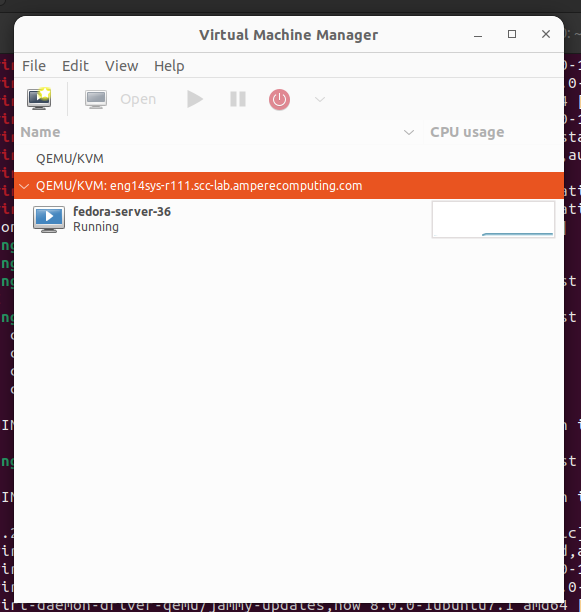 virt-amanaager remote connection with one VM